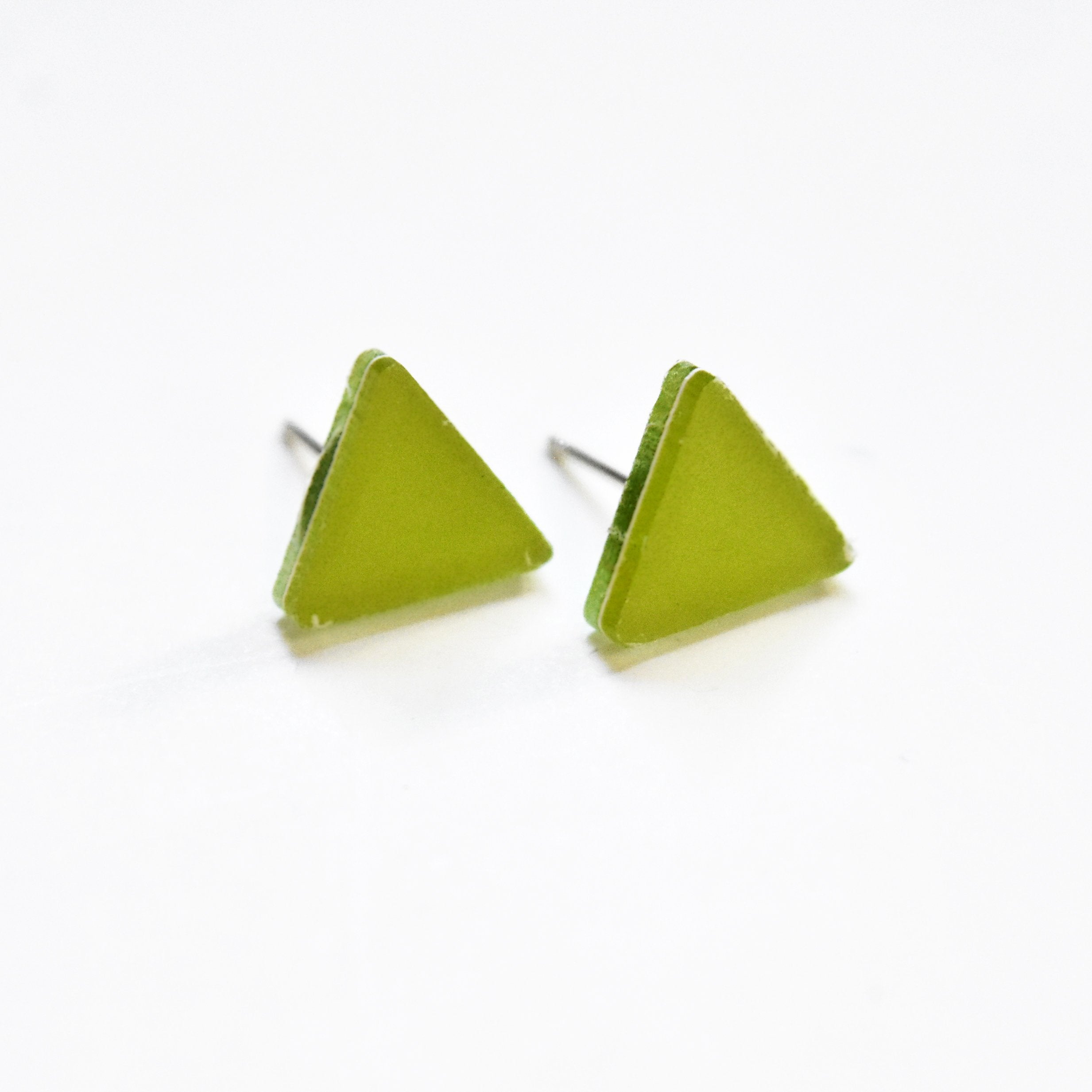 Ecoresin Stud Earrings - Triangle