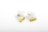 Concrete Fractured Earrings - Rectangle