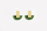 Ecoresin Earrings - Arc Stud