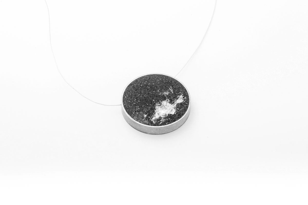 Concrete Framed Necklace - Circle - Large